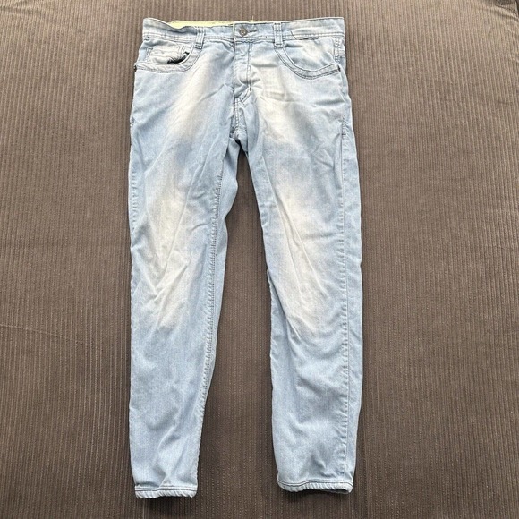 Oakley Industrial Denim Men Jeans 33/27 Blue Cotton Streetwear Casual Skater. - Picture 1 of 9